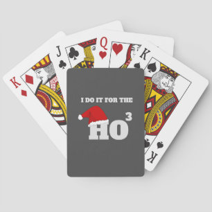 Ho Ho Ho Christmas Funny Text Holiday Gift Playing Cards