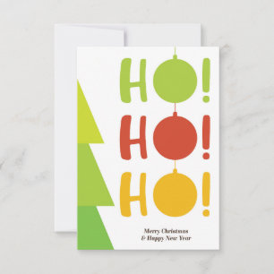 Ho Ho Ho Christmas greetings. Card