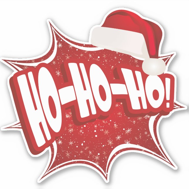 Ho Ho Ho | Christmas Hat Modern (Front)