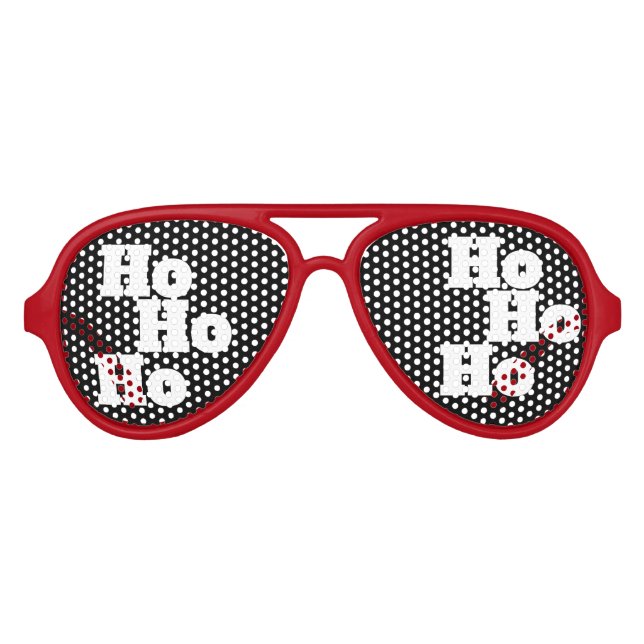 Ho Ho Ho Christmas Holiday Adult Red Party Shades (Front)