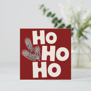 Ho Ho Ho Christmas Holiday Gifts Seasonal  Card