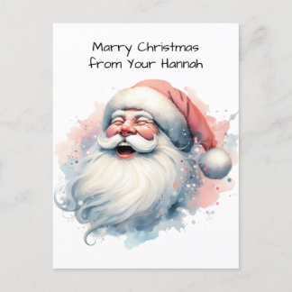 HO HO HO Christmas Holiday Postcard