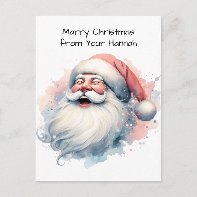 HO HO HO Christmas Holiday Postcard (Front)