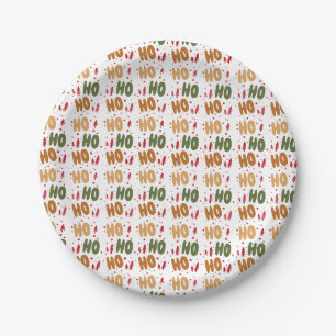 Ho Ho Ho christmas Paper Plate