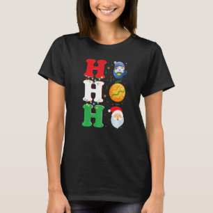Ho Ho Ho Christmas Santa Hat Xmas PJ   T-Shirt