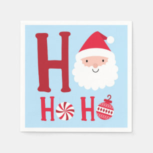 Ho Ho Ho Christmas Santa Napkin
