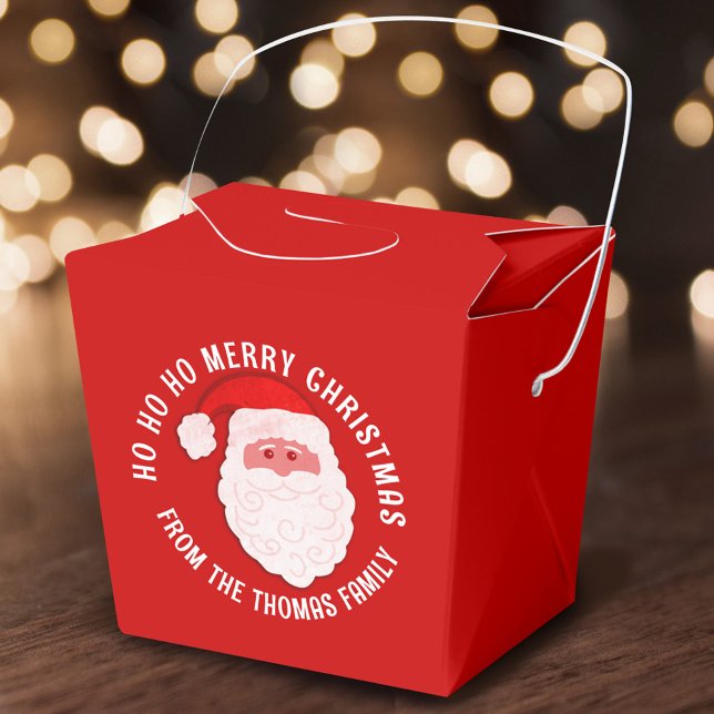 Ho Ho Ho Christmas Santa red custom Favour Box (Creator Uploaded)