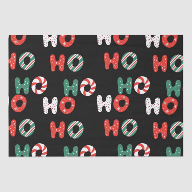 Ho Ho Ho Christmas Tissue Paper (Front)