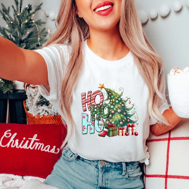 Ho Ho Ho Christmas Tree T-Shirt (Creator Uploaded)