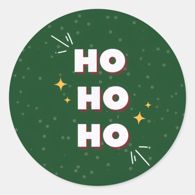 Ho ho ho  classic round sticker (Front)