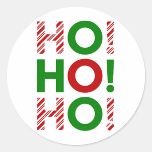 HO! HO! HO! CLASSIC ROUND STICKER