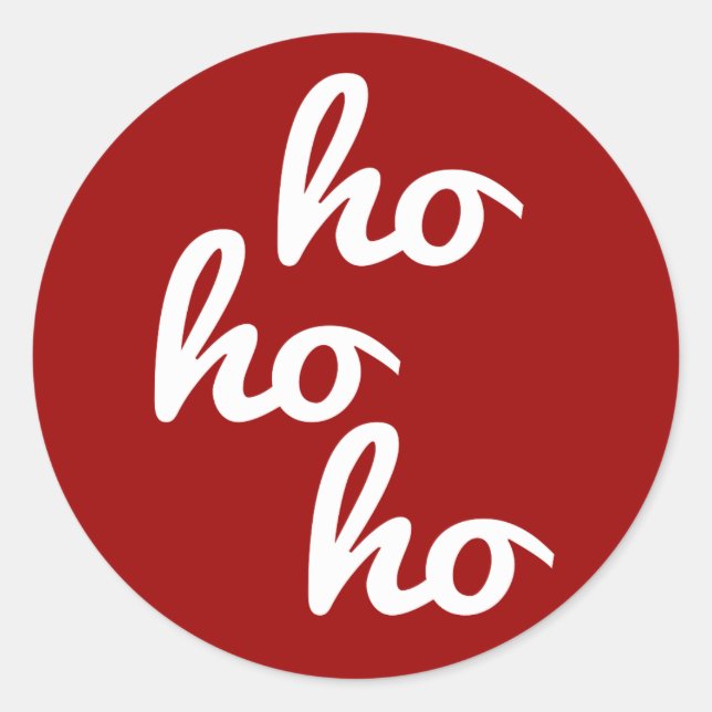 Ho-ho-ho Classic Round Sticker (Front)