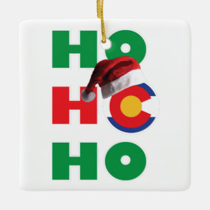 Ho Ho Ho Colorado Ceramic Ornament