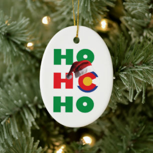 Ho Ho Ho Colorado Ceramic Tree Decoration