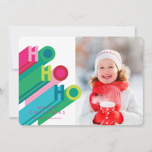 Ho Ho Ho Colourful Christmas Photo Cards
