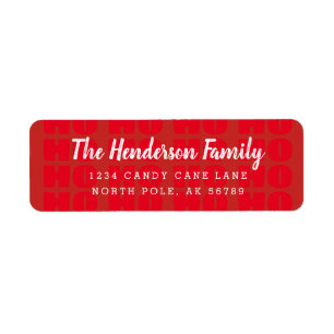 HO HO HO Custom Address Background Pattern