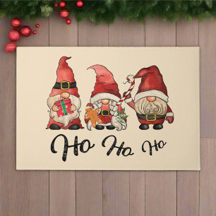 Ho Ho Ho! Cute Gnomes Nordic Christmas Kichen Doormat