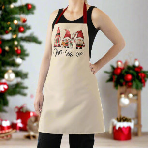 Ho Ho Ho! Cute Gnomes Nordic Christmas Kitchen Apron