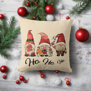 Ho Ho Ho ! Cute Nordic Gnomes Christmas  Cushion