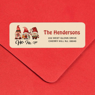 Ho Ho Ho ! Cute Nordic Gnomes  Return Address