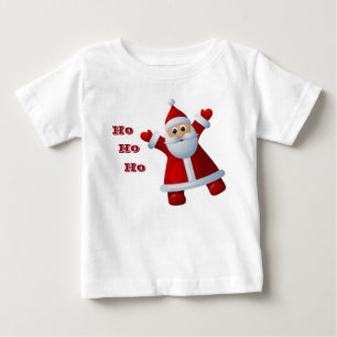 HO! HO! HO! Cute Santa Claus Merry Christmas Baby T-Shirt