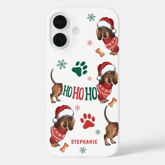 HO-HO-HO DACHSHUND CHRISTMAS  Case-Mate iPhone CASE (Back)