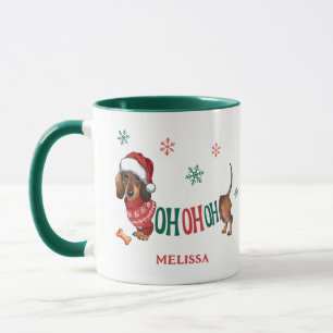 HO-HO-HO DACHSHUND CHRISTMAS MUG