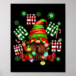 Ho Ho Ho Elf Gnome Christmas Kids Boys Girls Xmas Poster