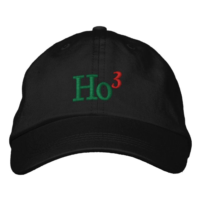 Ho Ho Ho Embroidery Embroidered Hat (Front)