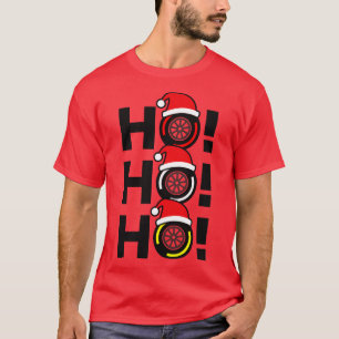 Ho Ho Ho F1 Tyre Compound Christmas Hat Design T-Shirt