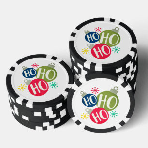 Ho Ho Ho Festive Christmas Xmas Family Matching Poker Chips