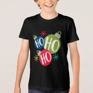Ho Ho Ho Festive Christmas Xmas Family Matching T- Tri-Blend Shirt