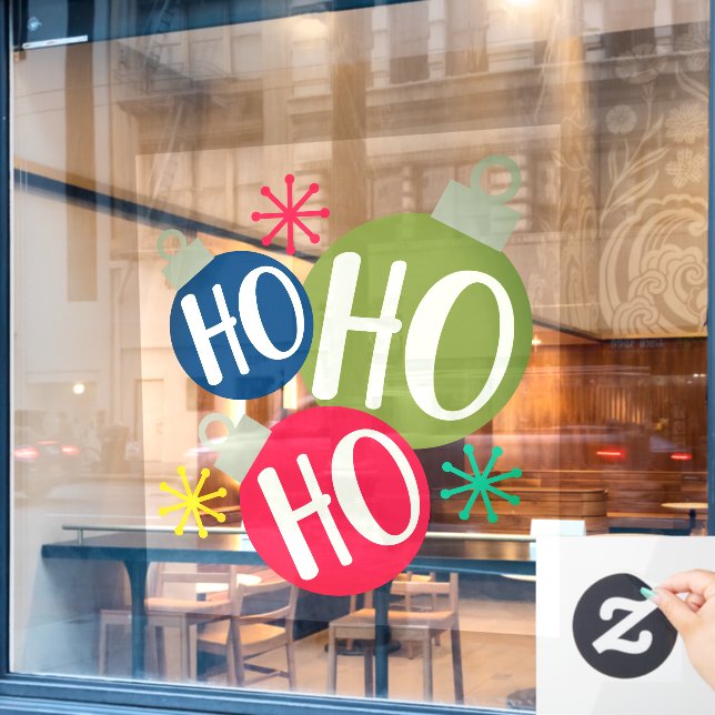 Ho Ho Ho Festive Christmas Xmas Family Matching Window Cling (Cafe Window)