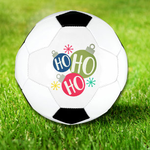 Ho Ho Ho Festive Christmas Xmas Modern Holiday Football
