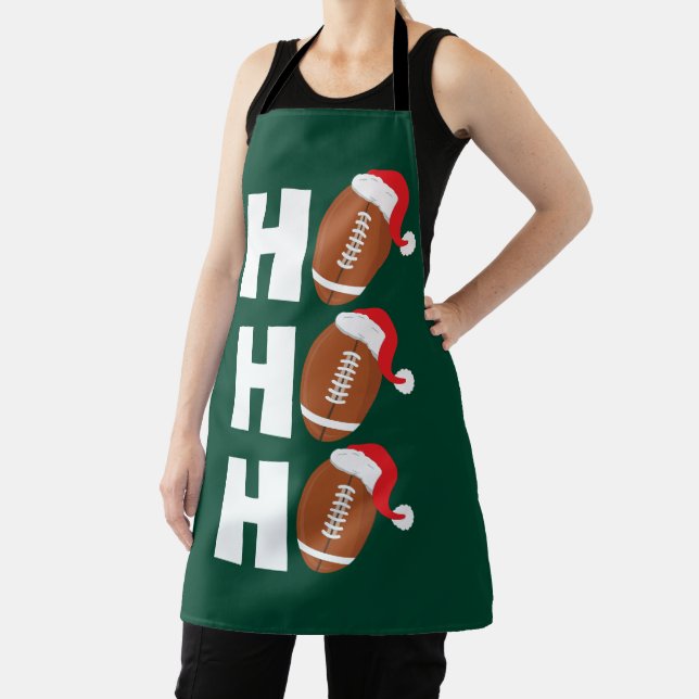 Ho Ho Ho Football | Funny Christmas Season Humour Apron (Insitu)
