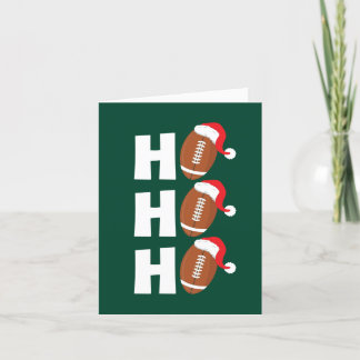 Ho Ho Ho Football | Funny Christmas Season Humour Holiday Card