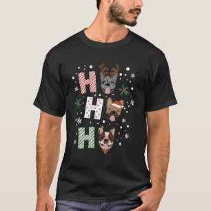 Ho Ho Ho French Bulldog Merry Christmas T-Shirt