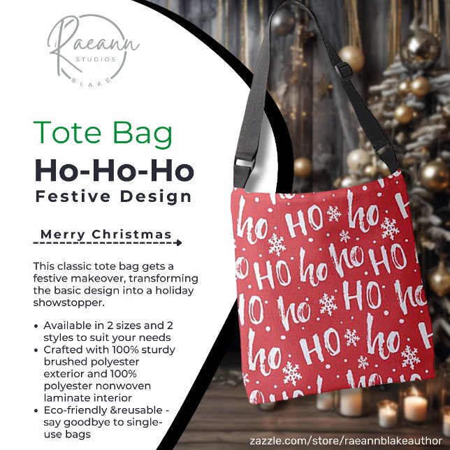 Ho-Ho-Ho Fun Christmas Design Tote Bag (Creator Uploaded)