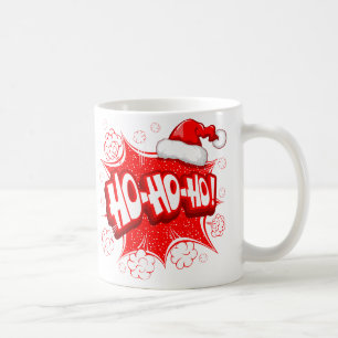 Ho Ho Ho funny attractive santa laughing red white Coffee Mug