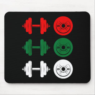 Ho Ho Ho Funny Dumbbell Christmas Weightlifting Gy Mouse Mat
