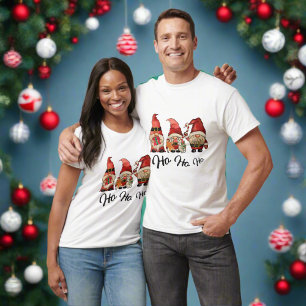 Ho Ho Ho Funny Nordic Gnomes Christmas Holiday T-Shirt