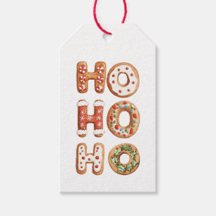 Ho Ho Ho Gingerbread Cookie Christmas Gift Tags