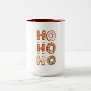 Ho Ho Ho Gingerbread Cookie Christmas Mug