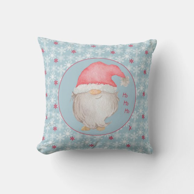 Ho Ho Ho Gnome 1st Christmas as Big Brother photo Cushion (Front)
