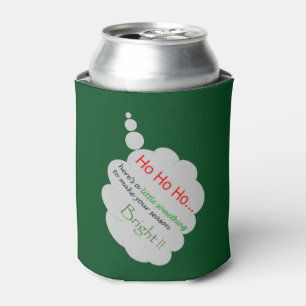 Ho Ho Ho Graphics Green Can Cooler
