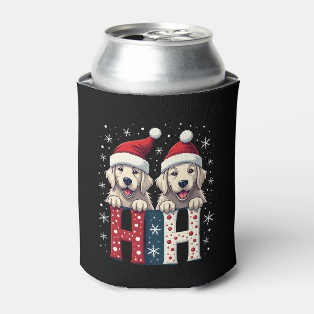 Ho Ho Ho Great Pyrenees Dog Lover Christmas Santa  Can Cooler (Can Front)
