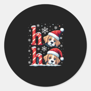 Ho Ho Ho Great Pyrenees Dog Lover Christmas Santa Classic Round Sticker