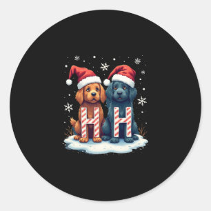 Ho Ho Ho Great Pyrenees Dog Lover Christmas Santa Classic Round Sticker