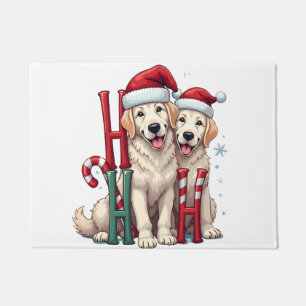Ho Ho Ho Great Pyrenees Dog Lover Christmas Santa Doormat