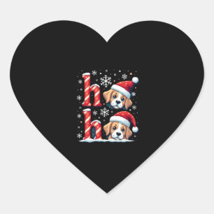 Ho Ho Ho Great Pyrenees Dog Lover Christmas Santa Heart Sticker